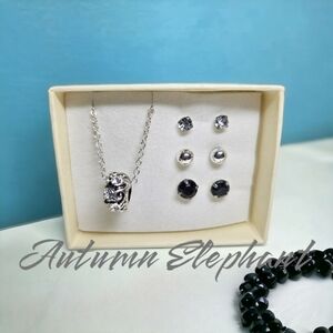 Necklace and 3 Pair of Earrings - Avon